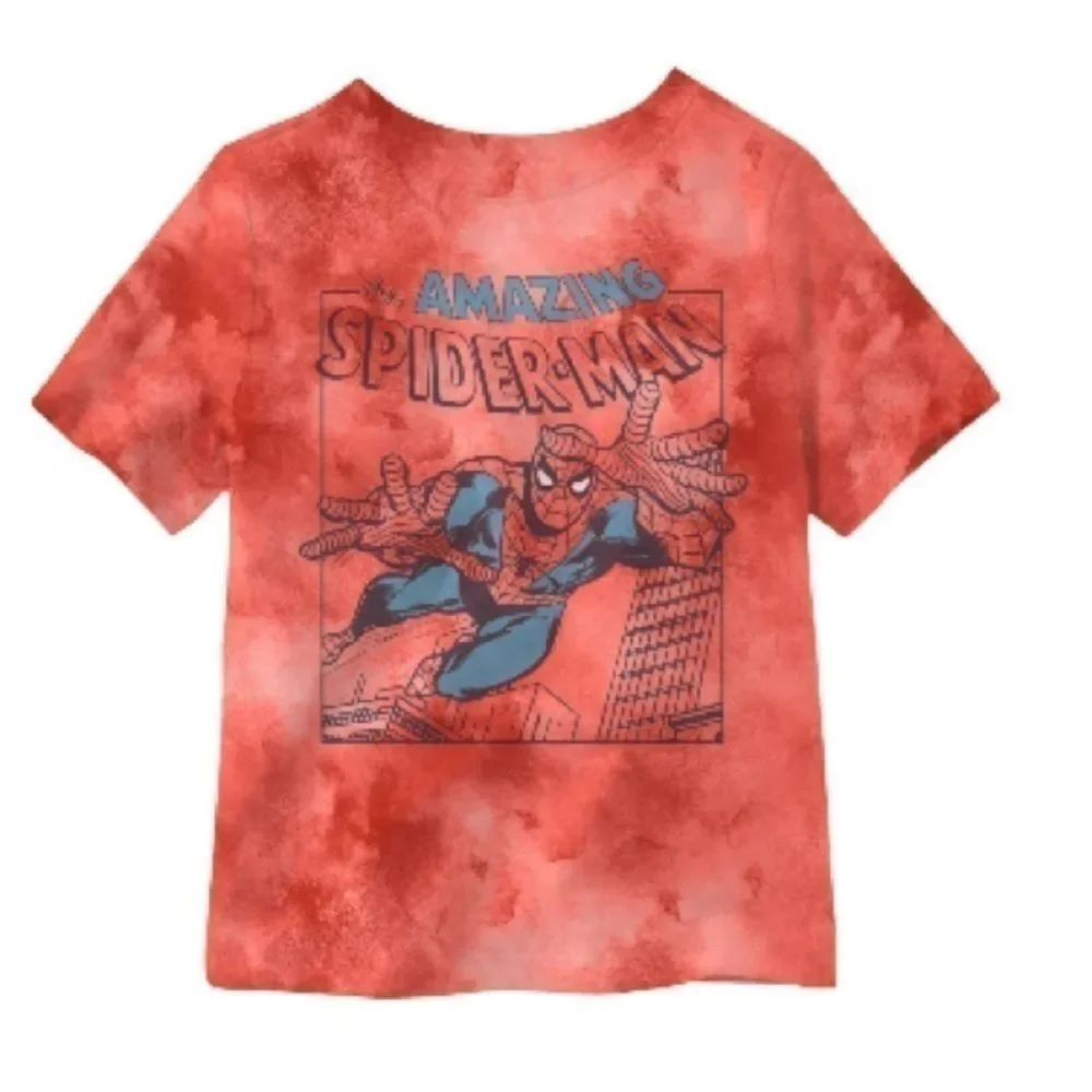 Carter's, Marvel Toddler Boys Striped Pocket T-Shirt Spiderman Sleeve Graphic